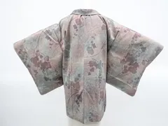 【一輝堂】羽織 しつけ付 羽織紐別売り 正絹 着物 身丈約79cm 裄丈63cm 25z11-6368