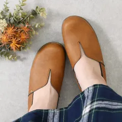 [ブラウン]パンプス フラットシューズ ローヒール ぺたんこ 3cmヒール Vカット ラウンドトゥ 痛くない 柔らかい 疲れない 歩きやすい おしゃれ きれいめ かわいい 日本製 大きいサイズ 軽量 仕事用 通勤 立ち仕事 冠婚葬祭 k58-378501