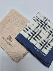 【used品】美品！BURBERRYメンズハンカチ & タオルハンカチ セット