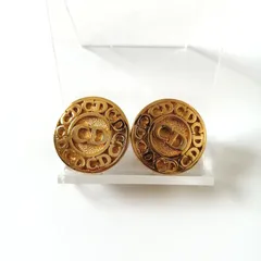 良品　クリスチャン・ディオール 　Christian Dior　イヤリング　ゴールド　ロゴ　サークル　215