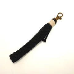 【ハンドメイド】マクラメ ストラップ ブラック