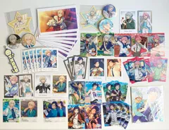 あんさんぶるスターズ fine グッズセット 紙類 カード 缶バッジ 他 天祥院英智 日々樹渉 姫宮桃李 伏見弓弦 フィーネ まとめ売り 大量 お得 あんスタ