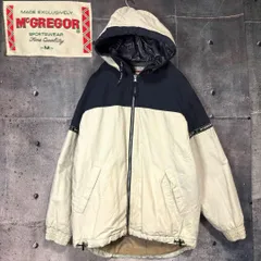 90s vintage McGREGOR quilted sports jacket マックレガー 中綿 キルティングジャケット マウンテンパーカー ナイロンジャケット フード付き ヴィンテージ 古着 ブルゾン アウター ジップアップ 大きいサイズ