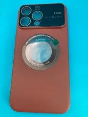 iPhone14 Pro Max 対応ケース マグネット式 レンズカバー付き ブラウン