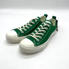 美品 converse コンバース ローカット スニーカー オールスター ライト レース OX レディース 23.5cm  グリーン 緑 キャンバス