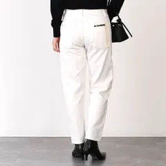 JILSANDER ジルサンダー ボトムス パンツ ツイストデニムパンツ J04KA0105 J46544 レディース PORCELAIN ホワイト 白 デニム カジュアル ロゴタグ 春夏のサムネイル