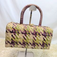 龍村 和装用バッグ ストライプ柄 ベージュ×ブルー - メルカリ