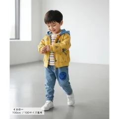 送料無料 イエロー ジップアップ 3点セットアップ 長袖 パーカー ロンT デニム風 ボトムス 上下セット キッズ ベビー服 男の子 ボーイズ 春 秋 冬 韓国子供服