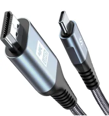 USB Type C HDMI 変換ケーブル 1M【4K@60Hz 映像出力】,タイプC to hdmi ナイロン編み USB-C HDMIケーブル Thunderbolt 4/3対応