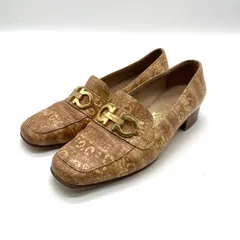 Salvatore Ferragamo サルヴァトーレ フェラガモ ローファー ガンチーニ モカシン  23.5cm  ブラウン 茶  レザー 革