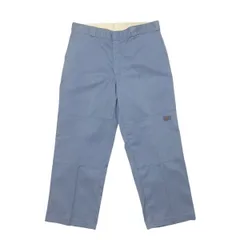 古着 ディッキーズ Dickies ダブルニーパンツ ワークパンツ クリーニング済み メキシコ製 36×30 ライトブルー LB