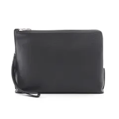 ロエベ LOEWE セカンドバッグ クラッチバッグ アナグラム ブラック レザー アナグラム クラッチバッグ メンズ Used A