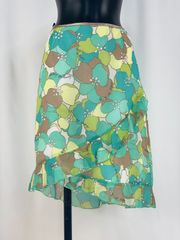 OZOC スカート グリーン花柄 SB0018