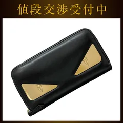 フェンディ ラウンドファスナー 長財布 ブラック バグズ 7M0210 財布