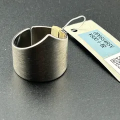 【新品】定価800円 アクセサリー 指輪 リング シルバー カラー シンプル 太め◆