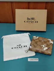 【1201H08】 COACH コーチ スヌーピー柄 二つ折り財布 中古 外箱・布あり