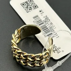 【新品】定価1760円 アクセサリー 指輪 リング ゴールド カラー シンプル 太め◆