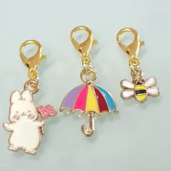 【205】ミニサイズ♡ファスナーチャーム♡3個セット アクセサリー - チャーム
