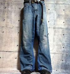 ⑬オリジナル リメイク デニム ワイドフレア ジーンズ ドッキング