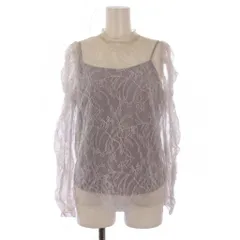 スナイデル SNIDEL シャツ ブラウス プルオーバー 長袖 スタンドカラー シアー シースルー レース F 紫 パープル /BB