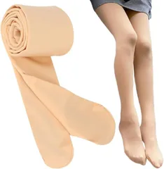 Lunon おとこの娘 女装コスプレ 裏起毛 タイツ ボア ストッキング ぽかぽか 冷え性/防寒対策 パンツコスプレ 男の娘 大きいサイズ 下着 (ベージュ)