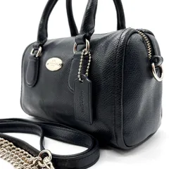 ✨良品✨ COACH コーチ ハンドバッグ  トートバッグ ショルダーバッグ 2way レザー 革 ブラック 黒色 ユニセックス 男女兼用 メンズ レディース