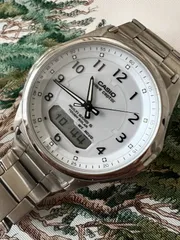 カシオ　CASIO☆ウェーブセプター☆アナデジ☆電波ソーラー時計☆メンズ