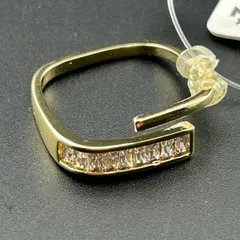 【新品】定価1650円 アクセサリー リング 指輪 ゴールド カラー シンプル スクエア デザイン◆