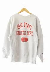 チャンピオン CHAMPION 90s vintage OHIO state REVERSE WEAVE Sweatshirt ヴィンテージ オハイオ州 リバースウィーブ スウェット トレーナー 3段プリント L 灰 グレー 251203