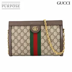 未使用 展示品 グッチ GUCCI オフィディア スモール ショルダー バッグ GGスプリーム レザー ベージュ ブラウン 503877 90302937