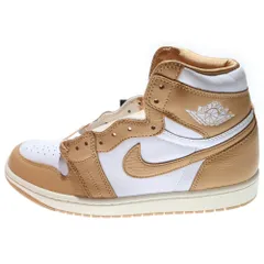 NIKE (ナイキ) WMNS AIR JORDAN 1 RETRO HI OG ウィメンズエアジョーダン1 ハイカットスニーカー ホワイト/ベージュ FN6622-201 US10.5/27.5cm