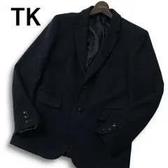 TK タケオキクチ 秋冬★ ウール テーラード ジャケット ブレザー Sz.2 メンズ 紺 ネイビー