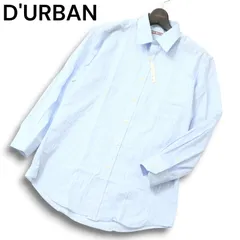 【新品 未使用】 D'URBAN ダーバン 通年★ 長袖 ストライプ シャツ ワイシャツ Sz.39-78 メンズ ビジカジ