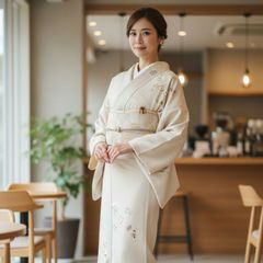 ⚫︎新品⚫︎色掛下(共比翼)+作り帯セット⚫︎水色系⚫︎絞り（鹿の子 