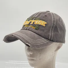 KO3642□ダメージ加工 コットン キャップ 古着風 ブラウン系 フリーサイズ