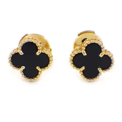 ヴァンクリーフ＆アーペル Van Cleef & Arpels ピアス スウィートアルハンブラ VCARA44900 オニキス K18YG 【中古】