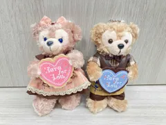 【タグ付き】ディズニーシー ダッフィー シェリーメイ 2012年 バレンタイン ぬいぐるみバッジ ぬいば