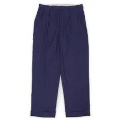 ポロラルフローレン POLO RALPH LAUREN 90s 90年代 2タック ポリエステルトラウザー スラックス ヘリンボーン織り HBT GOLF USA ヴィンテージ 古着 パンツ ネイビー 紺 W35 L30【中古】