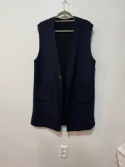 Bonispax ネイビー リバーシブル ロング ベスト