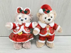 【タグ付き】ディズニーシー ダッフィー シェリーメイ ぬいぐるみバッジ  ぬいば クリスマス 2016