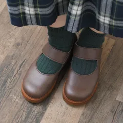 [ブラウン]パンプス フラットシューズ ローヒール ぺたんこ 3cmヒール 3センチヒール ストラップ ラウンドトゥ 痛くない 柔らかい 疲れない 歩きやすい おしゃれ きれいめ 靴 日本製 大きいサイズ 3L 軽量 通勤 立ち仕事 k29-36511