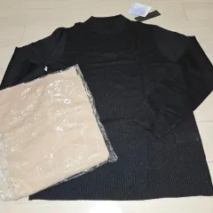 レディースニット モックネック ハイネックTシャツ 55サイズ 2枚