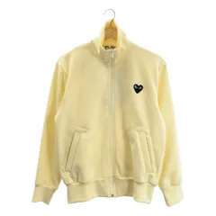PLAY COMME des GARCONS / プレイコムデギャルソン | ハートロゴワッペン バックプリント ジャージ トラックジャケット | S | クリーム系 | レディース