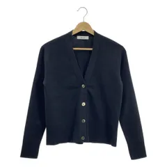 【美品】  ebure / エブール | コットン シルク Vネック カーディガン | ブラック | レディース