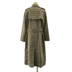 【美品】  CELINE / セリーヌ | ウール ベルテッド ロゴボタン フライフロント コート / 総裏地 | 38 | ベージュ系 | レディース