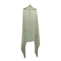 【美品】  CHANEL / シャネル | ココマーク エンブロイダリー フリンジ ロング ストール | ホワイト/ブルー