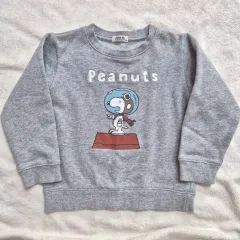 Peanuts フィナーツ SNOOPY ノ起毛 スウェット キッズ100