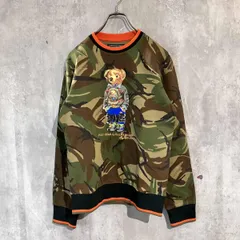 POLO COUNTRY RALPH LAUREN カモ柄ポロベアプリントスウェットシャツ 美品 710766090001 サイズXS ポロカントリーラルフローレン