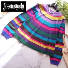 24AW ホコモモラ 長袖セーター ニット サイズ40 L相当 マルチボーダー