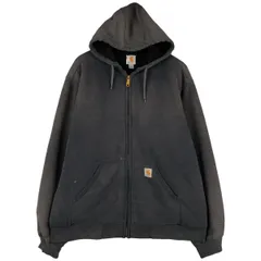 古着 カーハート Carhartt ロゴパッチ スウェットフルジップパーカー メンズL相当/eaa596861